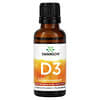 Vitamina D3, Mayor potencia, 50 mcg (2000 UI), 29,6 ml (1 oz. Líq.)
