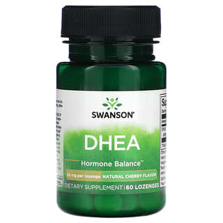 Swanson, DHEA，天然櫻桃味，25 毫克，60 錠劑