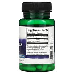 Swanson, Citrate de zinc, 50 mg, 60 capsules