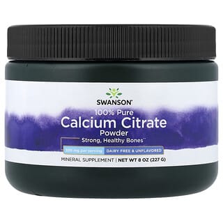 Swanson, Citrato de Cálcio em Pó 100% Puro, Sem Sabor, 227 g (8 oz)