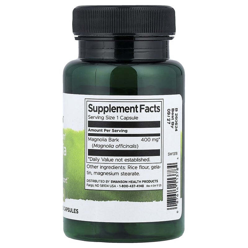 Full Spectrum®（フルスペクトル）マグノリア樹皮、400mg、60粒
