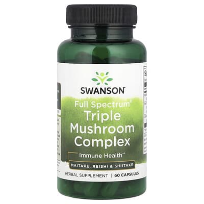 Swanson, Full Spectrum® Three Mushroom Complex, 60 Capsules