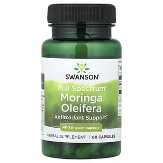 Swanson, Full Spectrum 모링가 올레이페라, 400mg, 캡슐 60정