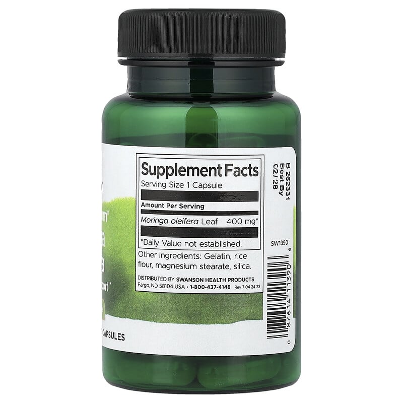 Swanson, Full Spectrum Moringa Oleifera, 400 mg, 60 Capsules