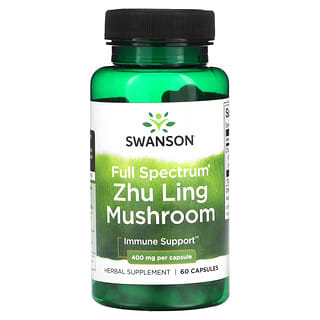 Swanson, Hongo Zhu Ling de espectro completo, 400 mg, 60 cápsulas