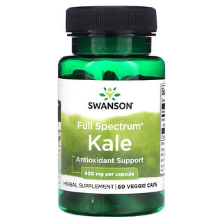 Swanson, Espectro Completo de Couve, 400 mg, 60 Cápsulas Vegetais