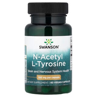 Swanson Vitamins (스완슨 비타민), N-아세틸 L-티로신, 350mg, 비건 캡슐 60정
