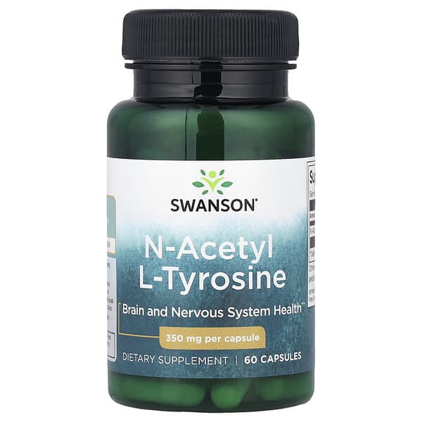 N-Acetyl L-Tyrosine, 350 mg, 60 Capsules
