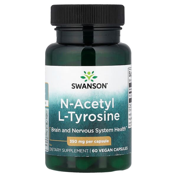 Swanson Vitamins, N-Acetyl L-Tyrosine, 350 mg, 60 Vegan Capsules — product photo 1