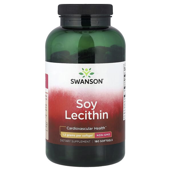 Swanson, Soy Lecithin, 1,200 mg, 180 Softgels