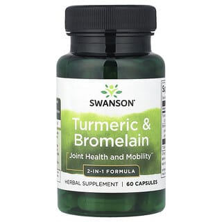 Swanson, Turmeric & Bromelain, 60 Capsules