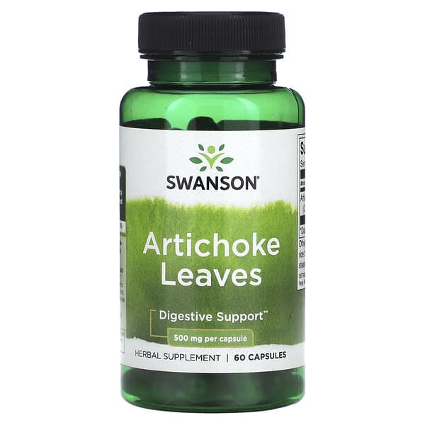 Swanson, 朝鮮薊葉,500 毫克,60 粒膠囊