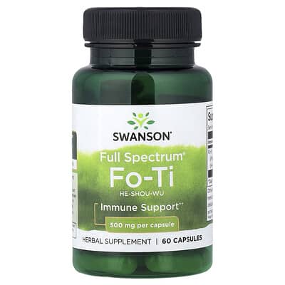 Swanson, Full Spectrum® Fo-Ti, 500 mg, 60 Capsules