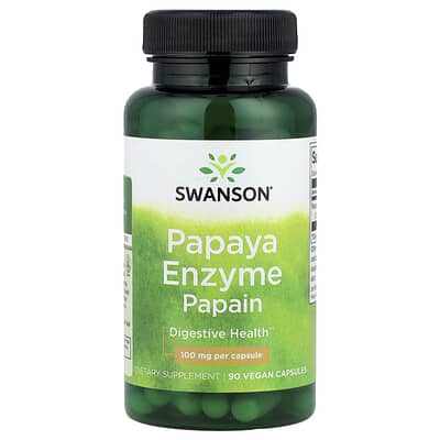 Swanson, Papain, Vegan Enzyme, 100 mg, 90 Capsules