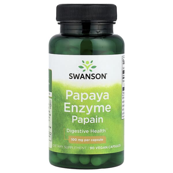 Swanson Papaya Enzyme Papain, 100 mg, 90 Vegan Capsules