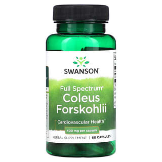 Swanson, Coleus forskohlii de espectro completo, 400 mg, 60 cápsulas