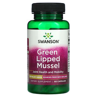 Swanson, Зеленые мидии, 500 мг, 60 капсул