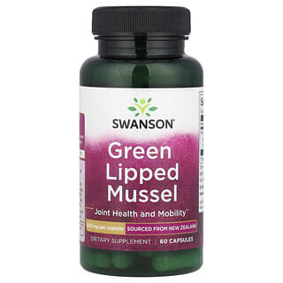 Swanson, Green Lipped Mussel, 500 mg, 60 Capsules