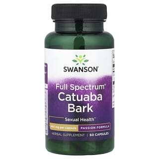 Swanson, Corteza de catuaba de espectro completo, 465 mg, 60 cápsulas