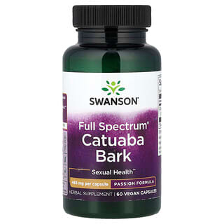 Swanson Vitamins, Full Spectrum® Catuaba Bark, 465 mg, 60 Vegan Capsules