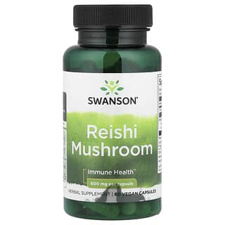 Swanson, Cogumelo Reishi, 600 mg, 60 Cápsulas Veganas
