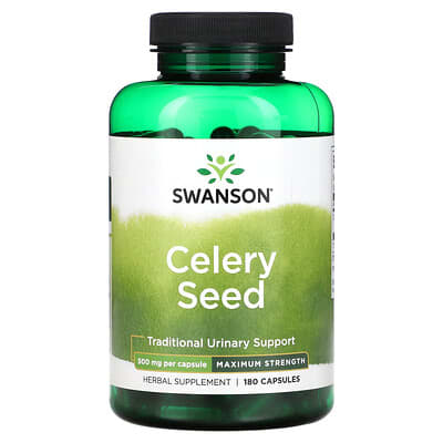 Swanson, Celery Seed, 500 mg, 180 Capsules