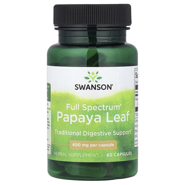Full Spectrum® Papaya Leaf, 400 mg, 60 Capsules