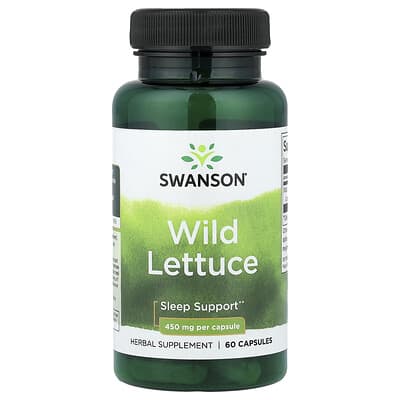 Swanson, Wild Lettuce, 450 mg, 60 Capsules