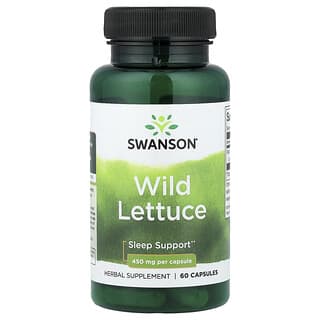 Swanson, Lechuga silvestre, 450 mg, 60 cápsulas