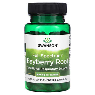 Swanson, Raiz de Bayberry Full Spectrum, 400 mg, 60 Cápsulas