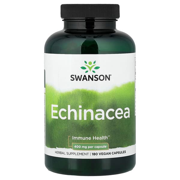 Swanson Vitamins, Echinacea, 400 mg, 180 kapsler