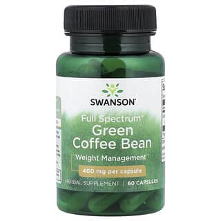 Swanson, Grão de Café Verde Full Spectrum, 400 mg, 60 Cápsulas