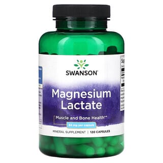 Swanson, Lactato de magnesio, 84 mg, 120 cápsulas