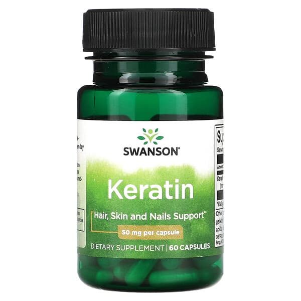 Swanson, Keratin, 50 mg, 60 Capsules