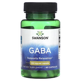 Swanson, Gaba, 250 mg, 60 cápsulas