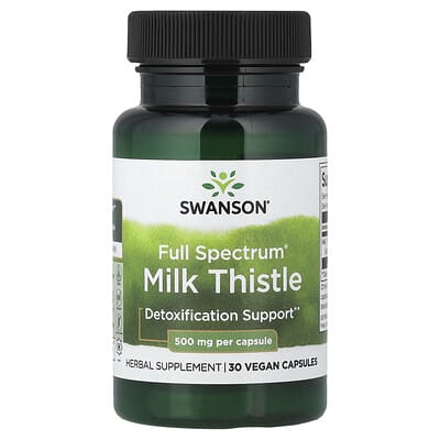 Swanson, Multifaceted® Milk Thistle, 30 Vegan Capsules (0.5 g per capsule)