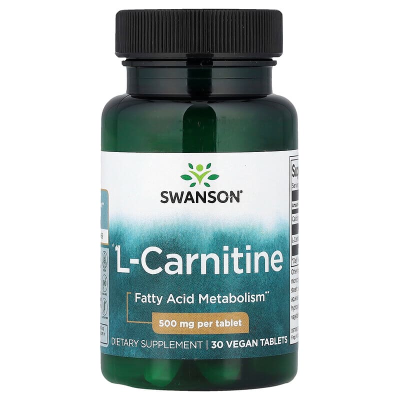 L-Carnitine, 500 mg, 30 Vegan Tablets