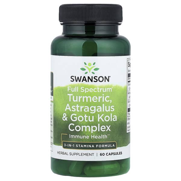 Full Spectrum Turmeric, Astragalus & Gotu Kola Complex, 60 Capsules