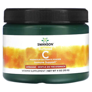 Swanson, Vitamina C regulada, Sin sabor`` 113 g (4 oz)