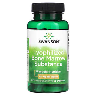 Swanson, Lyophilized Bone Marrow Substance, 500 mg, 60 Capsules