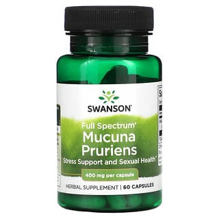 Swanson, Full Spectrum Mucuna Pruriens, 400 mg, 60 Capsules