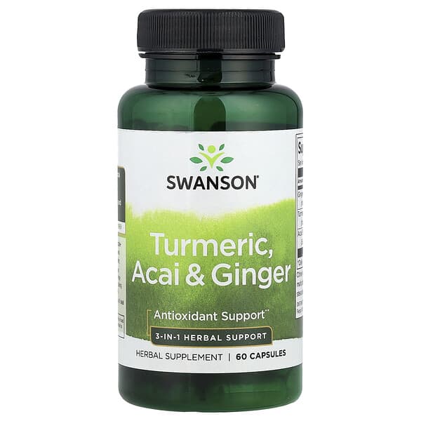 Turmeric, Acai & Ginger, 60 Capsules