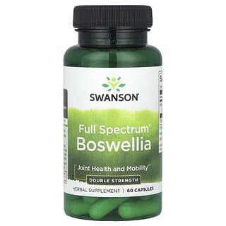 Swanson, Boswellia de espectro completo, Doble concentración, 60 cápsulas