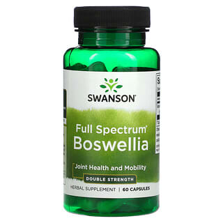 Swanson, Boswellia à spectre complet, Double concentration, 60 capsules