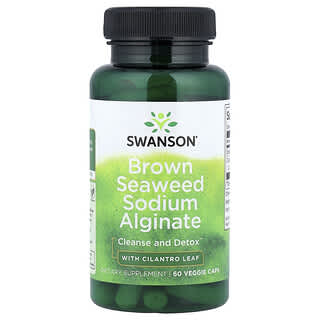 Swanson, Brown Seaweed Sodium Alginate with Cilantro Leaf, 60 Veggie Caps