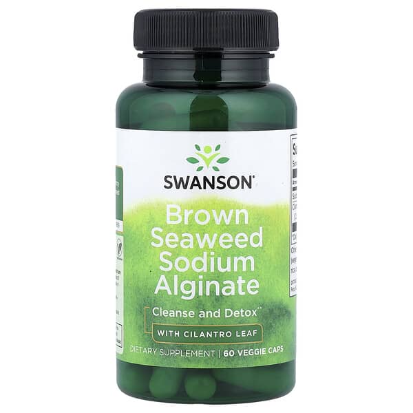 Brown Seaweed Sodium Alginate with Cilantro Leaf, 60 Veggie Caps