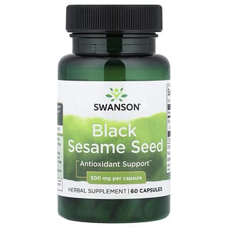 Swanson, Siyah Susam Tohumu, 500 mg, 60 Kapsül