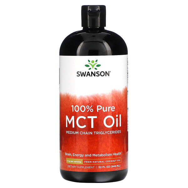 Swanson, 純度100％MCT（中鎖脂肪酸トリグリセリド）オイル、14g、946ml（32液量オンス）