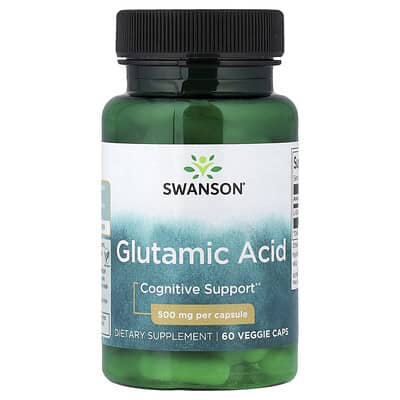 Swanson, Glutamic Acid, 500 mg, 60 Veg Caps