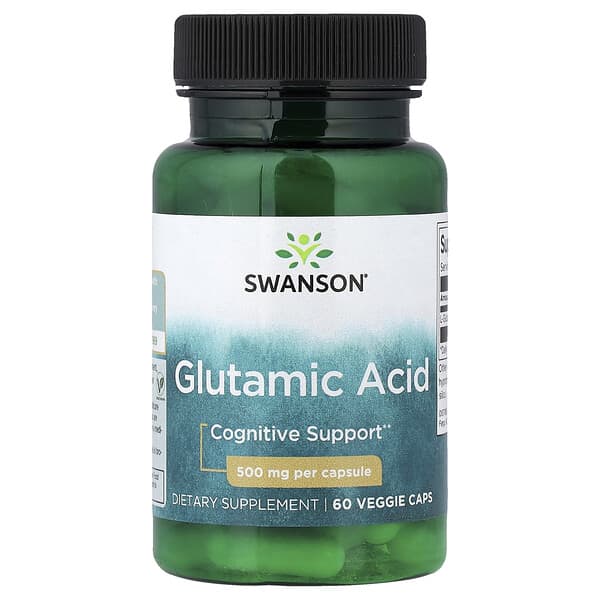 Glutamic Acid, 500 mg, 60 Veggie Caps